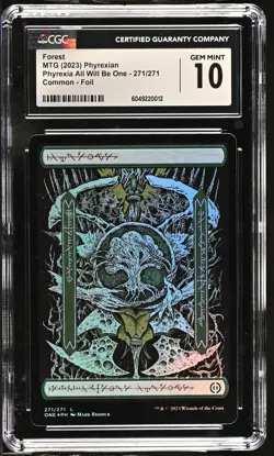FOREST Phyrexia One Foil CGC 10 Gem Mint MTG [Nostalgium] - Image 1