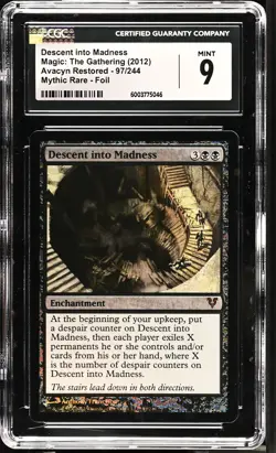 DESCENT INTO MADNESS Avacyn Restored Foil Mythic CGC 9 MTG [Nostalgium] - Image 1