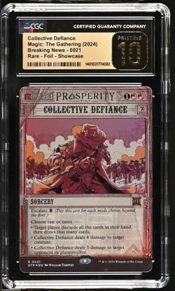 COLLECTIVE DEFIANCE Thunder Junction Breaking News Foil CGC 10 Pristine MTG - Image 1