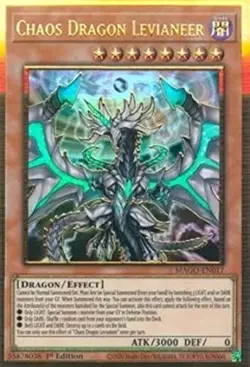 🔥YuGiOh TCG Chaos Dragon Levianeer - Maximum Gold (MAGO) NEAR MINT🔥 - Image 1