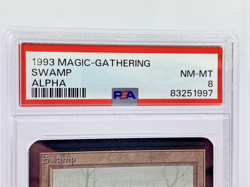 PSA 8 Swamp A - Alpha - MTG Magic the Gathering 1993 Basic Land - Graded NM-MT - Image 2