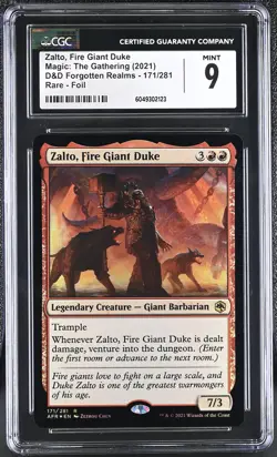 ZALTO, FIRE GIANT DUKE D&D Forgotten Realms Foil Rare CGC 9 MTG [Nostalgium] - Image 1