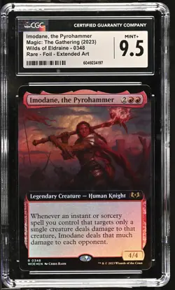 IMODANE, THE PYROHAMMER Wilds of Eldraine Extended Art Foil Rare CGC 9.5 MTG - Image 1