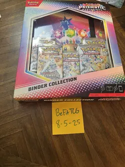 Pokemon TCG Scarlet & Violet Prismatic Evolutions Binder Collection Damaged Box - Image 1