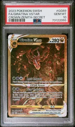 2023 Pokemon Sword & Shield Crown Zenith Giratina VSTAR #GG69 PSA 10 GEM MINT - Image 1