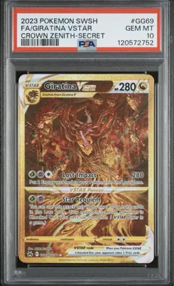 2023 Pokemon Sword & Shield Crown Zenith Giratina VSTAR #GG69 PSA 10 GEM MINT - Image 1