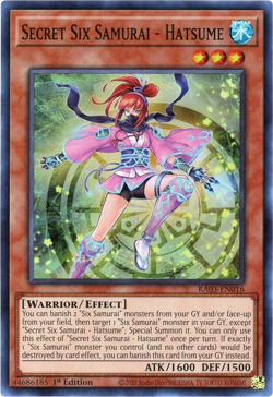 Yugioh! Secret Six Samurai - Hatsume RA03-EN016 Super Rare NM/M English - Image 1