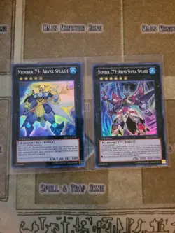 YUGIOH NUMBER 73: ABYSS SPLASH + NUMBER C73: ABYSS SUPRA SPLASH DRLG SUPER 1ST - Image 1