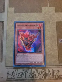 YUGIOH SUPERHEAVY SAMURAI SOULFIRE SUIT DUEA-ENDE3 SUPER LIMITED ED NM - Image 1