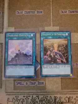 YUGIOH DARKLORD CONTACT + BANISHMENT OF THE DARKLORDS DESO SECRET 1ST ED NM - Image 1