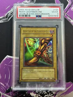 Yugioh Left Leg of the Forbidden One LOB-121 Ultra Rare Unlimited PSA 7 OG PRINT - Image 1