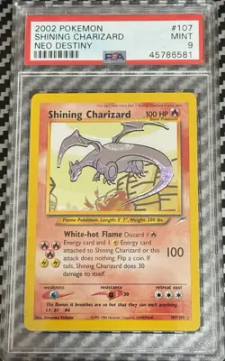 2002 Pokemon Neo Destiny # 107 Shining Charizard PSA 9 Card MINT Trusted Seller! - Image 1