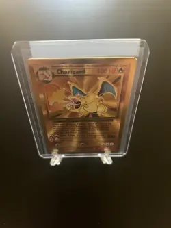 Charizard Celebrations Metal Card Gold 4/102 Promo Light Play Trading Card Game - Image 1