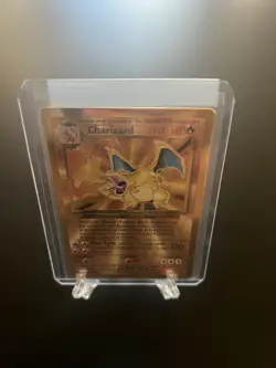 Charizard Celebrations Metal Card Gold 4/102 Promo Light Play Trading Card Game - Image 3