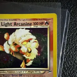 Pokemon Light Arcanine TCG Neo Destiny 12/105 Holo Rare Card with HP - Image 4