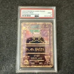 PSA 9 MINT Pokemon Card Ancient Mew 2000 Movie Game PROMO Holo - Image 1