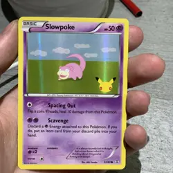 Slowpoke 32/83 Holo Generations Pokemon Card Pikachu 20th Stamped Foil Common - Image 1