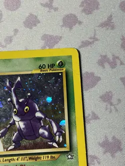 Pokemon Heracross Neo Genesis Unlimited Holo Card 6/111 See Photos for Condition - Image 4