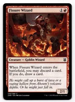 MTG Magic the Gathering Fissure Wizard (140/280) Zendikar Rising - Image 1