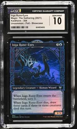 INGA RUNE-EYES Kaldheim Showcase Foil CGC 10 MTG [Nostalgium] - Image 1