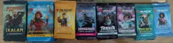MTG Booster Pack Lot (Ixalan, Aetherdrift, Guilds of Ravnica, Neon Dynasty) - Image 1