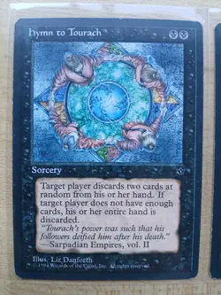 MTG Fallen Empires Hymn to Tourach 4x Variation LP - Image 3