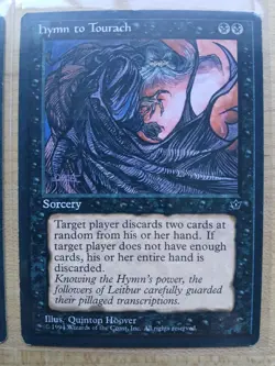MTG Fallen Empires Hymn to Tourach 4x Variation LP - Image 4