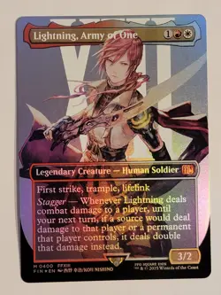 Lightning, Army of One (Borderless) Final Fantasy MTG Foil. NM. M0400 - Image 1