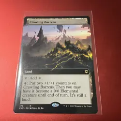 MTG. Crawling Barrens. Extended Art. Zendikar Rising Regular - Image 1