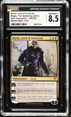 SORIN, LORD OF INNISTRAD Dark Ascension Foil Mythic CGC 8.5 MTG [Nostalgium] - Image 1