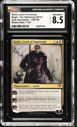 SORIN, LORD OF INNISTRAD Dark Ascension Foil Mythic CGC 8.5 MTG [Nostalgium] - Image 1