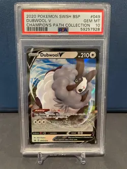 Dubwool V Pokemon Card - Champion's Path Collection - SWSH049 - PSA 10 - Image 1