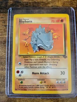 1999 Pokemon TCG Jungle Rhyhorn Common 61/64 - Image 1