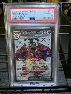 Pokemon Obsidian Flames Charizard EX Ultra Rare #215 PSA 10 - Image 1
