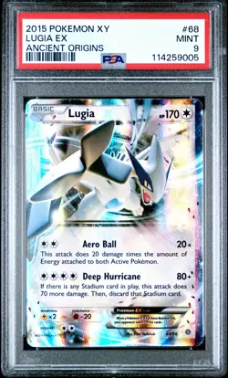 2015 POKEMON XY ANCIENT ORIGINS #68 LUGIA EX PSA 9 - Image 1