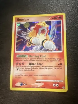 Entei 4/132 Pokemon Secret Wonders Cracked Ice Holo Rare Near Mint - Image 1