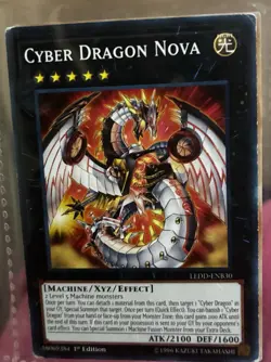 1996 Yugioh Cyber Dragon Nova LEDD-ENB30 Common 1st Edition Card - Image 1