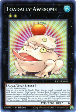 Yugioh! Toadally Awesome - RA03-EN040 Super Rare NM/M Quarter Century Bonanza - Image 1