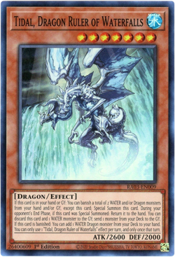 Yugioh! Tidal, Dragon Ruler of Waterfalls RA03-EN009 Super Rare NM/M English - Image 1