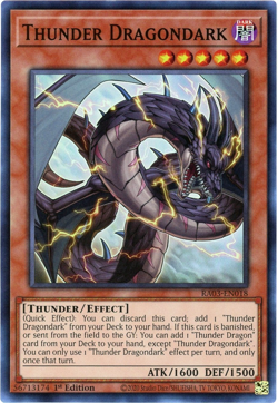 Yugioh! Thunder Dragondark RA03-EN018 - Super Rare NM/M Quarter Century Bonanza - Image 1