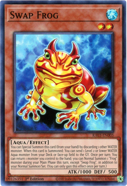 Yugioh! Swap Frog - RA03-EN005 - Super Rare NM/M Quarter Century Bonanza - Image 1