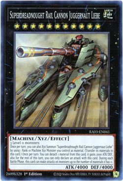 YuGiOh! Superdreadnought Rail Cannon Juggernaut Liebe RA03-EN041 Super Rare NM/M - Image 1