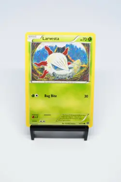 POKEMON - LARVESTA 14/114 COMMON CARD - XY STEAM SIEGE - M/NM - Image 1