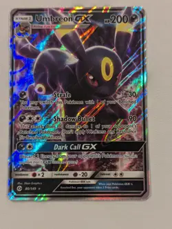 Umbreon GX 80/149 - Pokemon TCG Sun & Moon Base Set Ultra Rare Card NM - Image 1