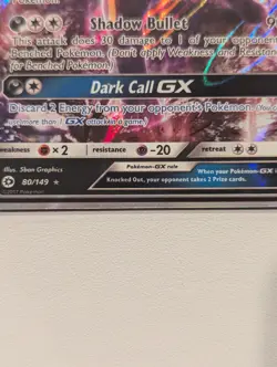 Umbreon GX 80/149 - Pokemon TCG Sun & Moon Base Set Ultra Rare Card NM - Image 5