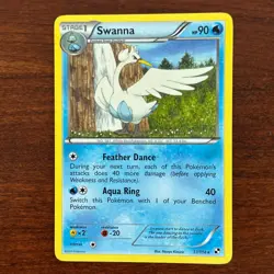 Swanna 37/114 Non Holo Rare Black & White Pokemon Card - Image 1