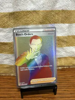Pokemon Boss's Orders Ultra Rare Full Art 200/192 Rebel Clash Rainbow Card - Image 1