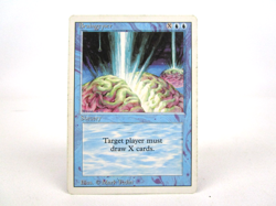 Braingeyser Magic the Gathering MTG Revised Edition MP Regular Rare Sorcery Card - Image 1