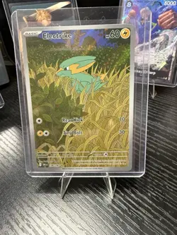 Pokemon TCG Electrike 196/182* Destined Rivals Illustration Full Art Holo Card - Image 1