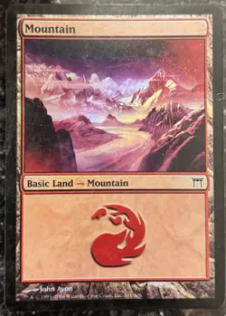 Mountain (301) Champions of Kamigawa Foil Common MP Magic The Gathering Card - Image 1
